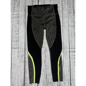 Athleta Spar Colorblock Pant Olive Black Yellow Size‎ M Medium